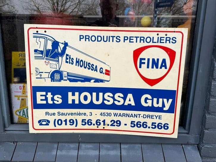 Vintage FINA Reclamebord, Verzamelen