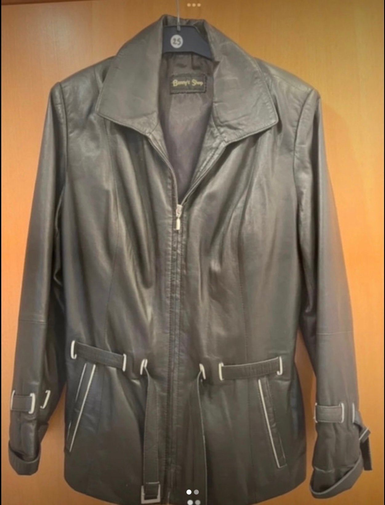Echte leren jas vermoed maat 44, Kleding | Dames, Jassen | Zomer, Ophalen of Verzenden, Zo goed als nieuw, Maat 42/44 (L)