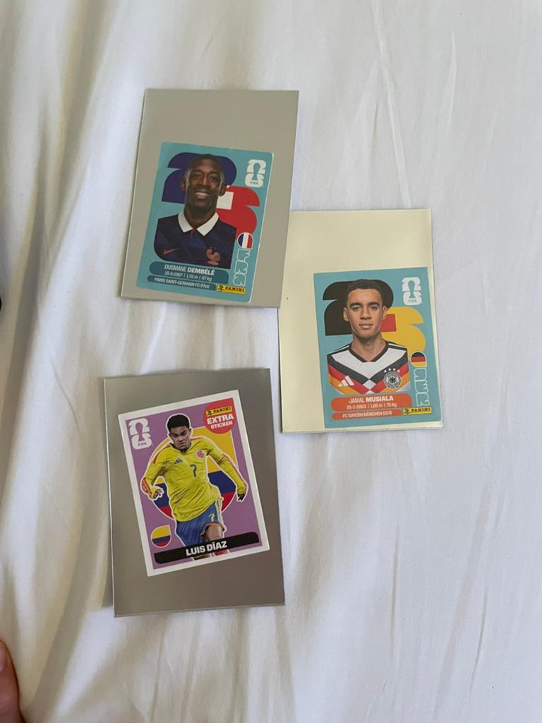 Dembele, jamal musiala en luis diaz sticker wk 2026, Verzamelen, Stickers, Ophalen of Verzenden, Nieuw