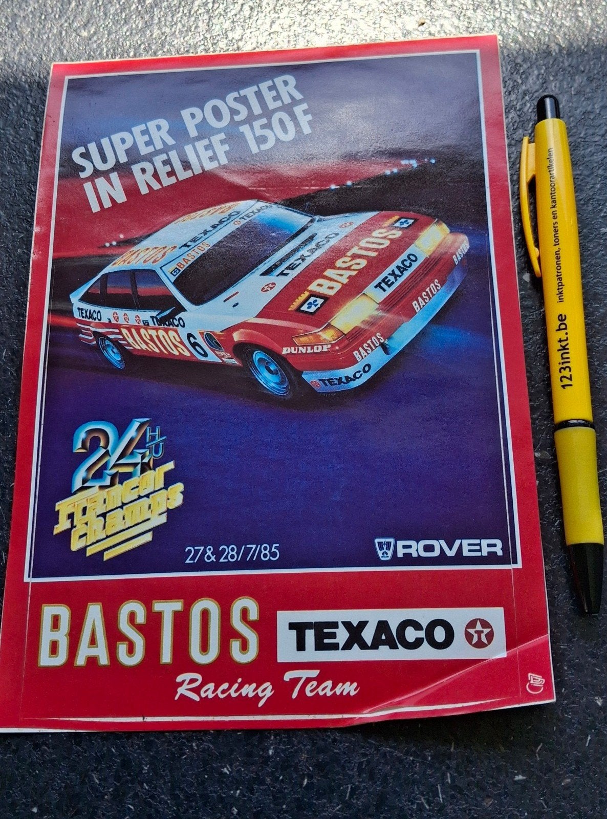 Autocollant Vintage de l'équipe Bastos Autorally Texaco Rove, Collections, Autocollants, Enlèvement ou Envoi, Comme neuf, Voiture ou Moto