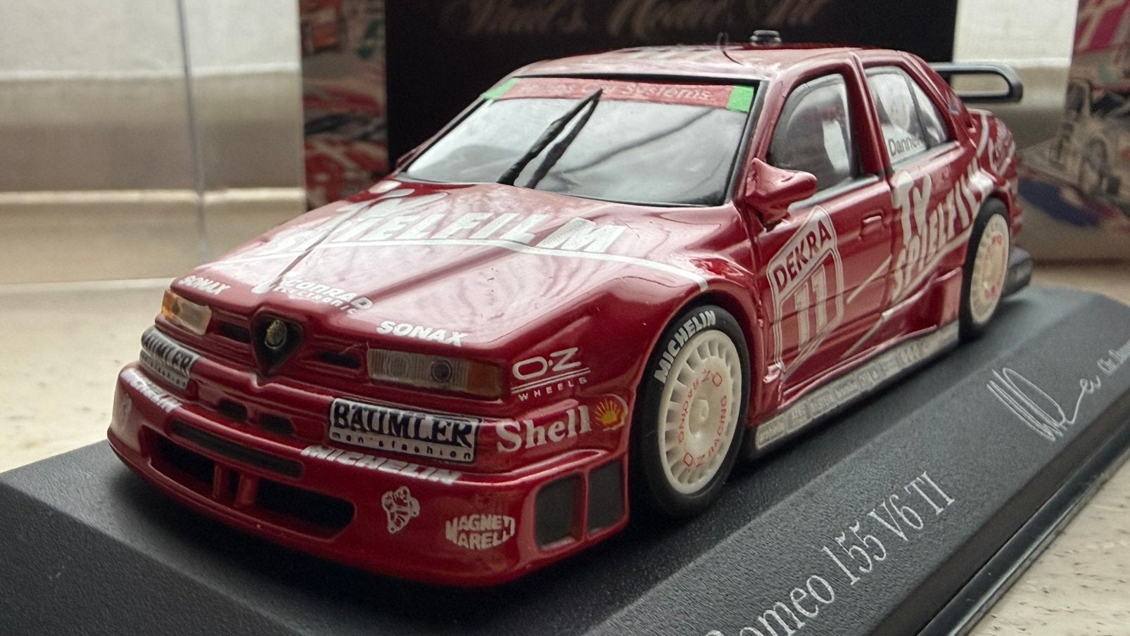 Alfa Romeo 155 V6 TI DTM 1994 Danner, Ophalen of Verzenden, Zo goed als nieuw, Auto, MiniChamps