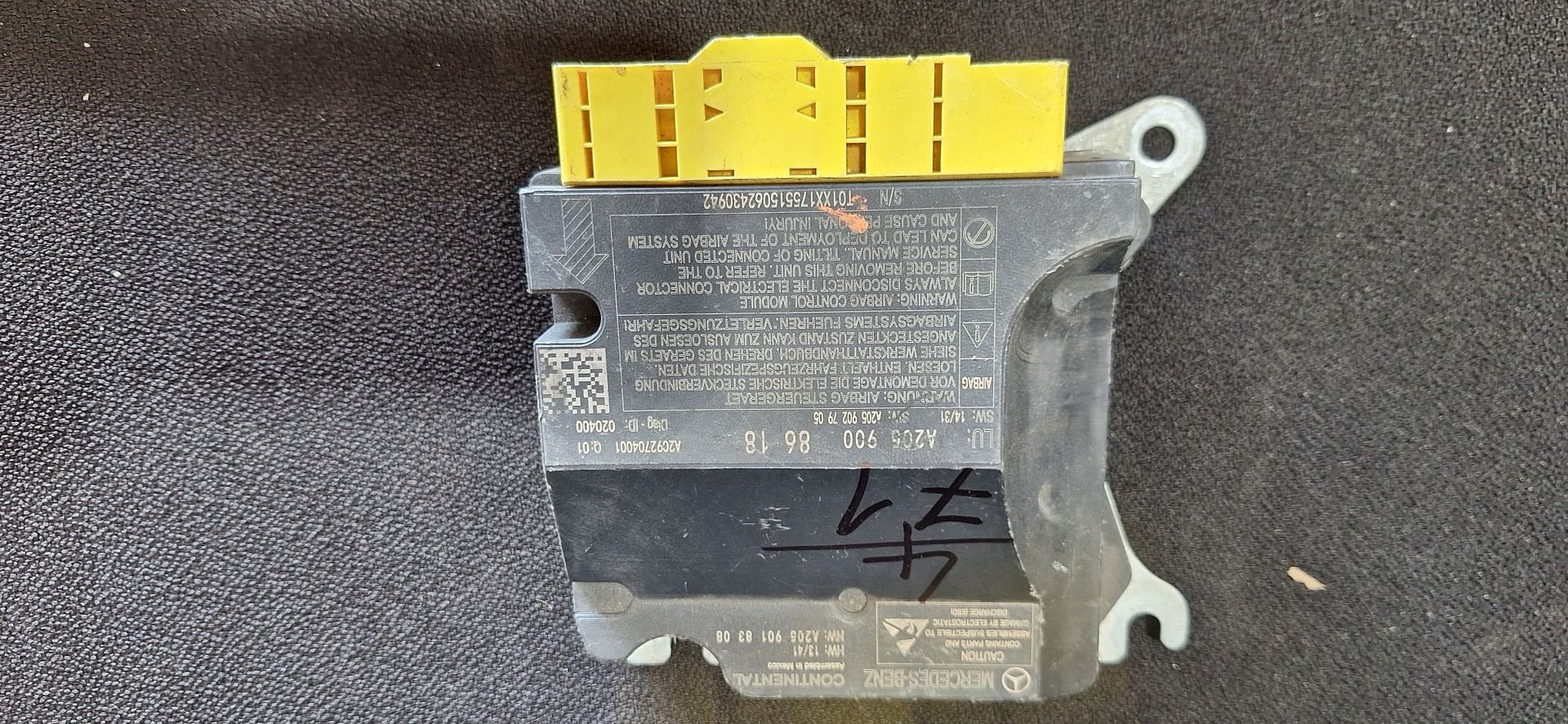 Originele Airbag Stuurmodule Computer Mercedes-Benz Continen, Gebruikt, -, Ophalen of Verzenden, -