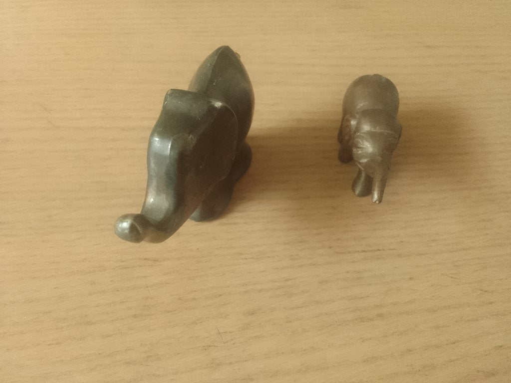2 éléphants en métal, Antiquités & Art, Antiquités | Céramique & Poterie, Envoi