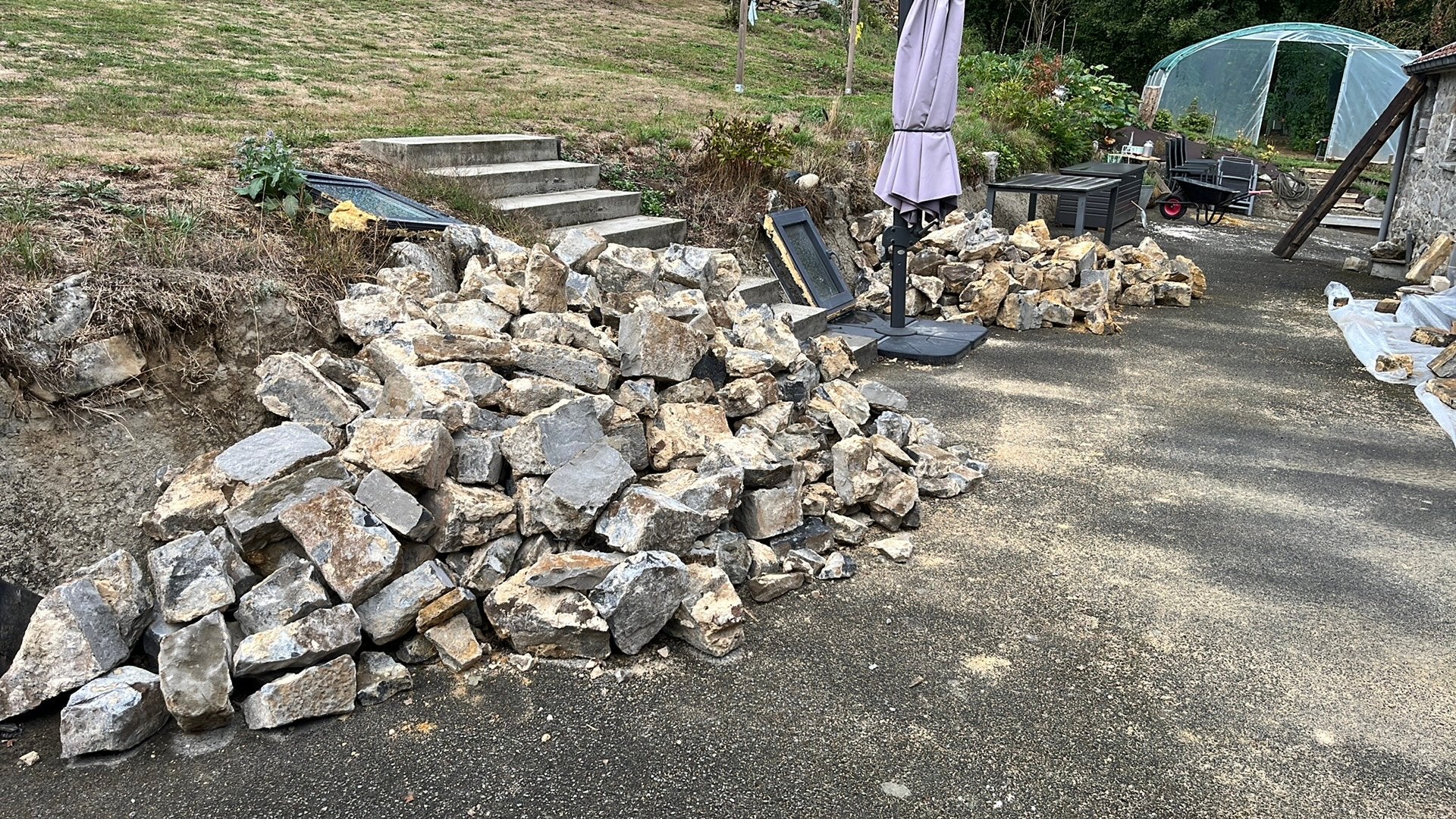 NATUURSTEEN TE KOOP, Tuin en Terras, Grind, Keien en Split, Ophalen, Gebruikt