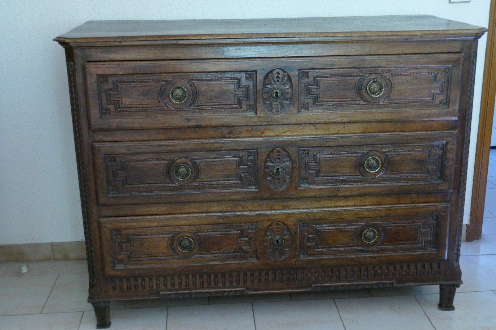 Commode a 3 tiroirs, Enlèvement, Chêne