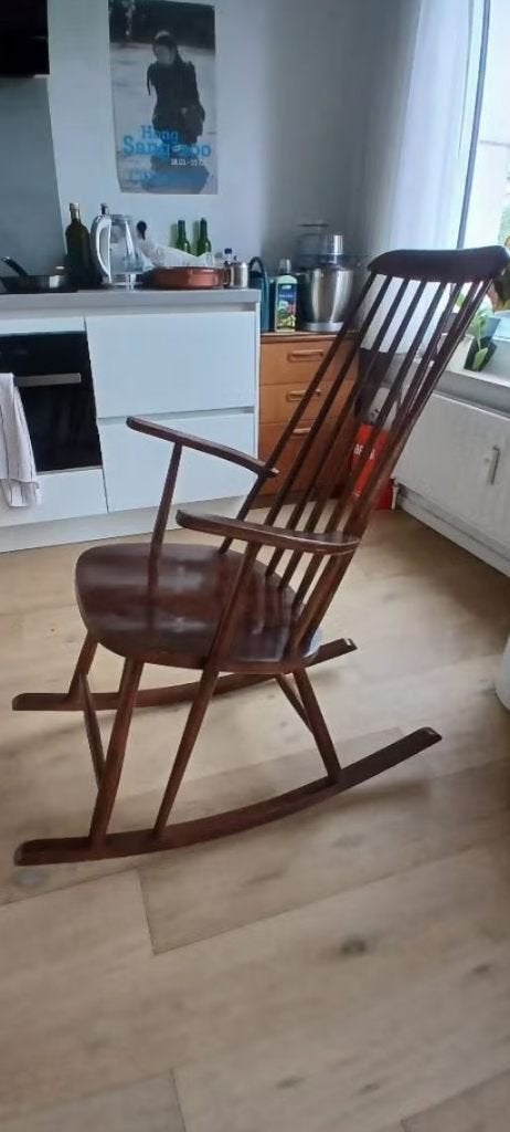 Vintage Houten Schommelstoel, Ophalen
