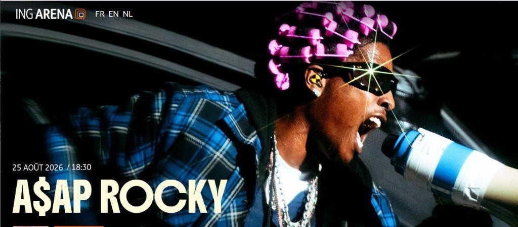 2 places A$AP ROCKY 25/08 ING Arena, Tickets & Billets, Deux personnes, Août
