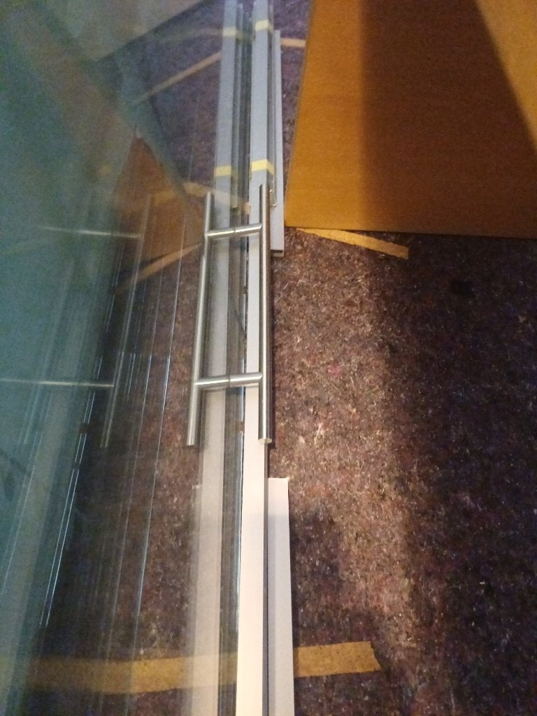 deur in glas, Doe-het-zelf en Bouw, Ophalen, Gebruikt, 80 tot 120 cm, 120 tot 160 cm