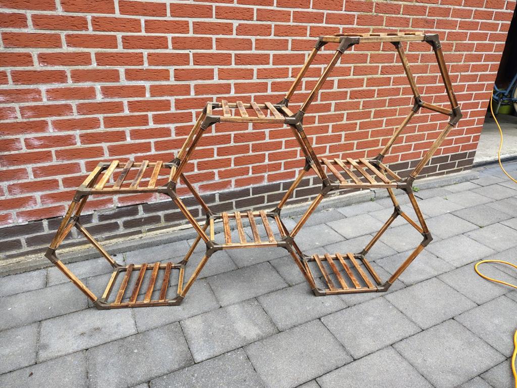 Plantenrek indoor, veranda, Ophalen, Bruin, Hout