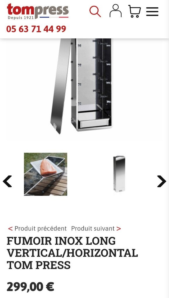 Fumoir Tompress complet 150 eur, Enlèvement, Utilisé, Avec accessoires