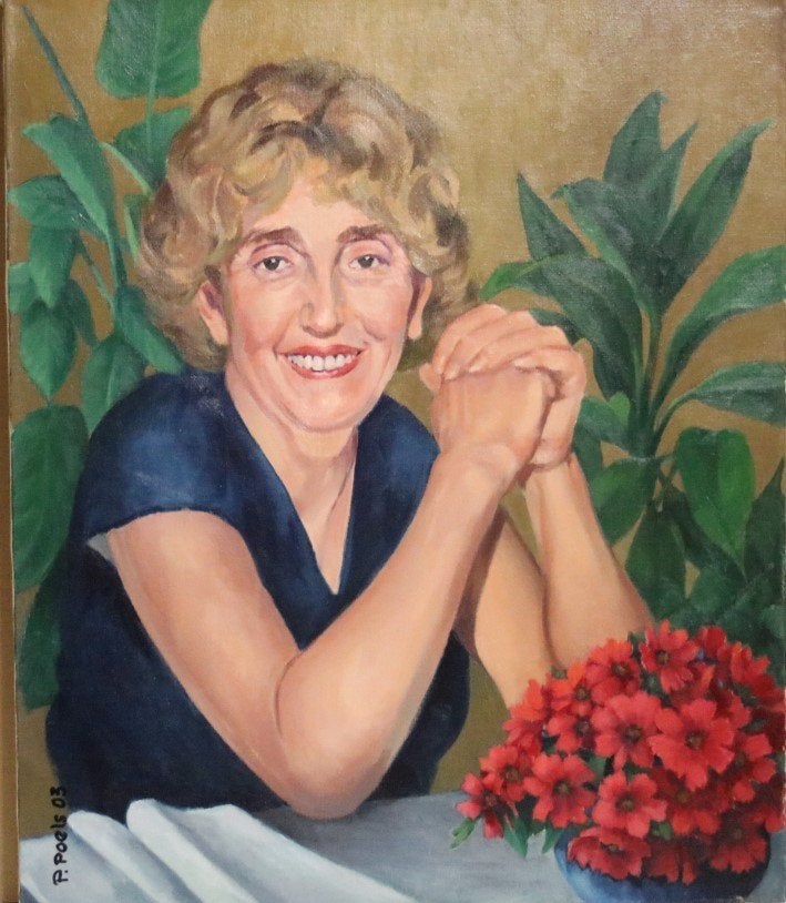 Tabeau   60 x 50 cm, Portrait ou Personnes, Peinture à l'huile, Enlèvement, Toile