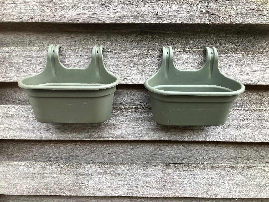 2x Hang bloembak, plantenbak kunststof, Tuin en Terras, Bloembakken en Plantenbakken, Ophalen, Kunststof