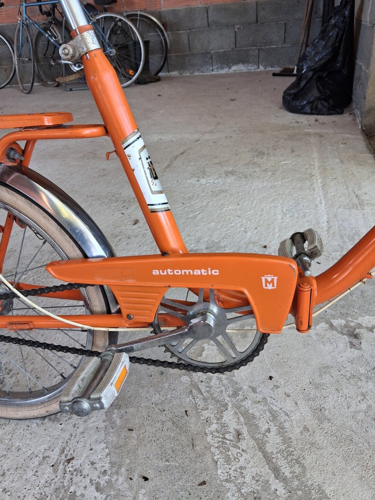 oranje vintage plooifiets / minifiets Motobecane, Fietsen en Brommers, Ophalen