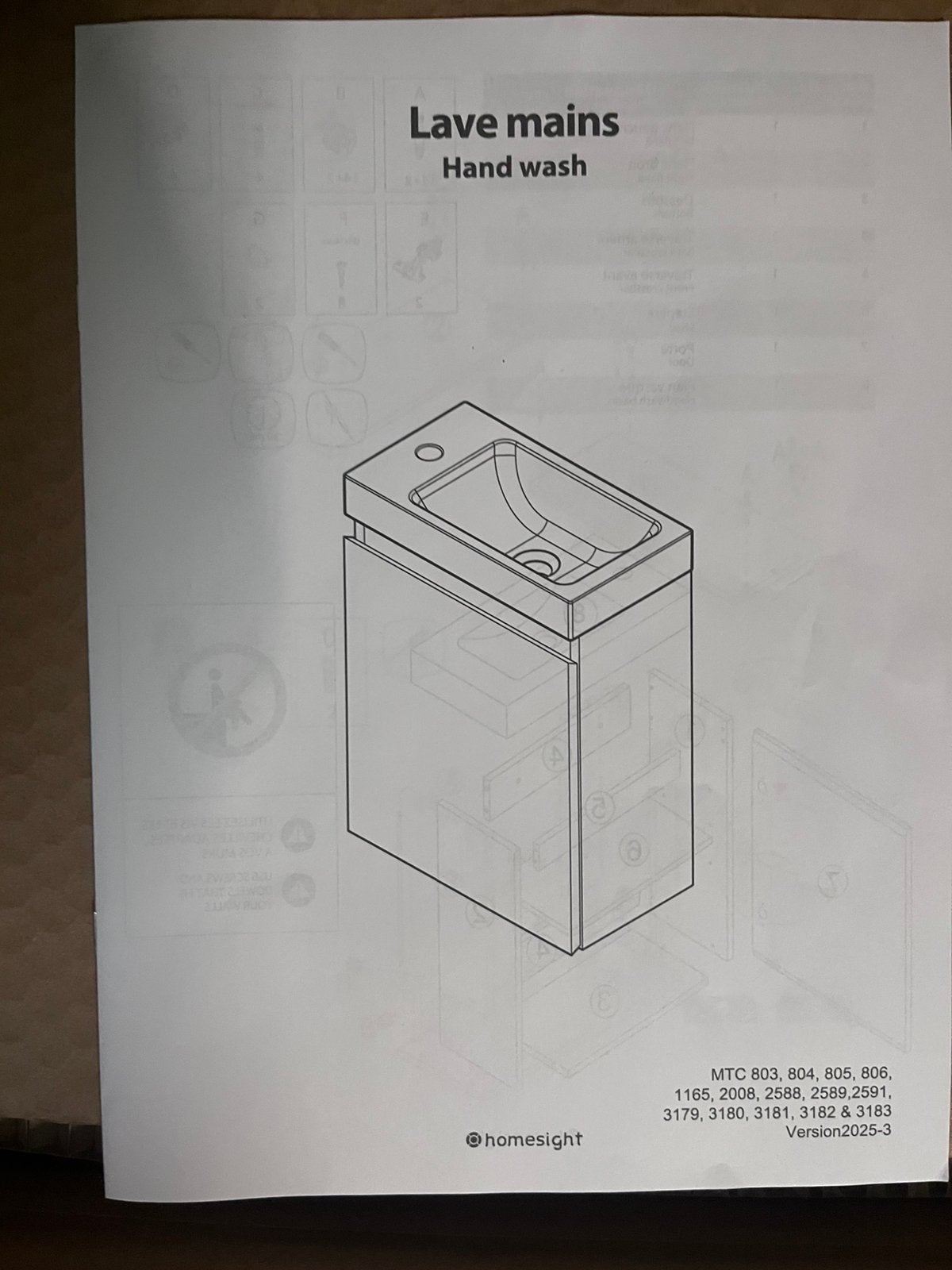 Hand wash beige unpacked/ lavabo voor wc of badkamer, Ophalen, Zo goed als nieuw