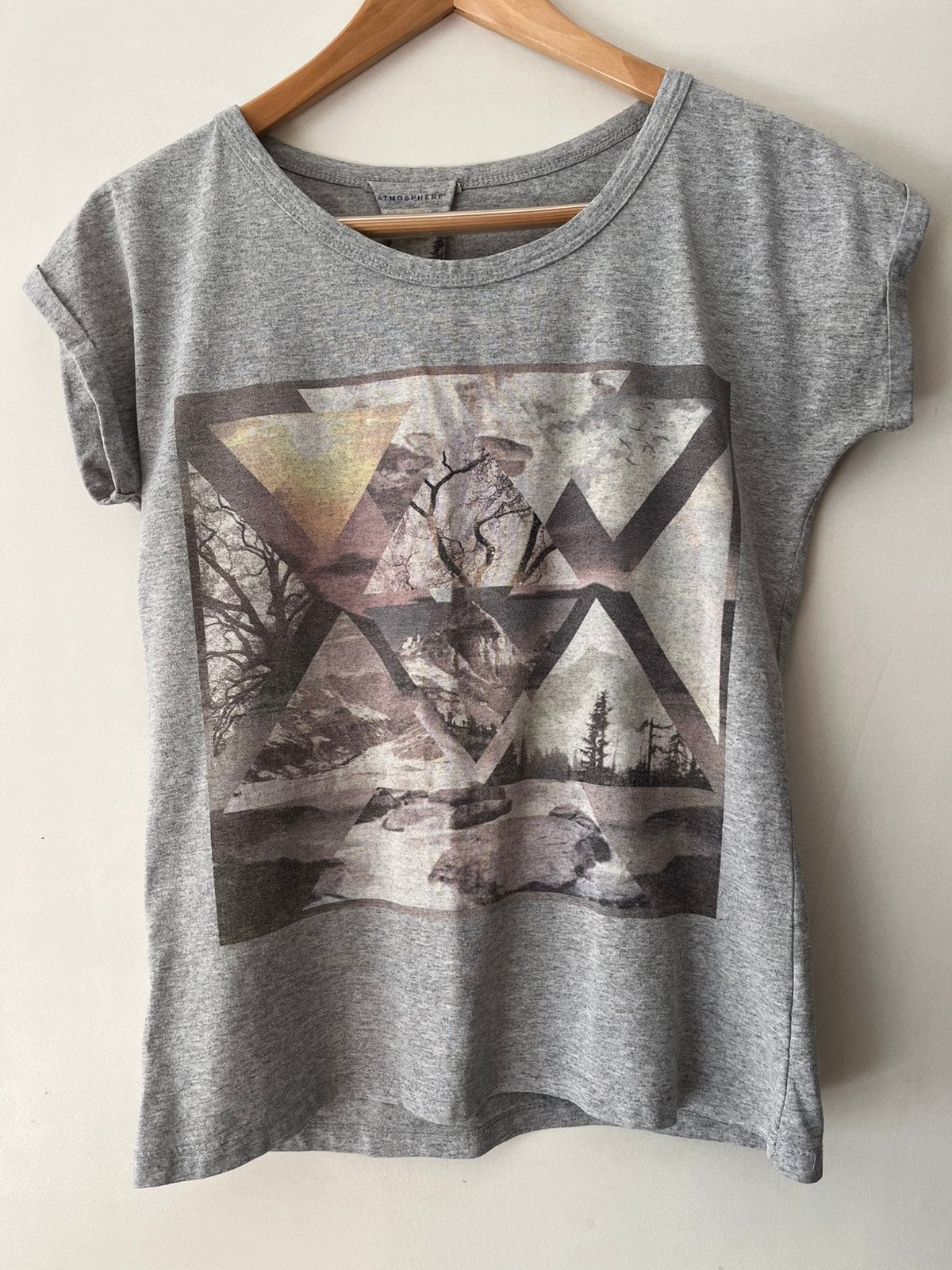 Grijs T-shirt van Atmosphere - gratis op te halen, Ophalen, Atmosphere, Korte mouw, Maat 36 (S)
