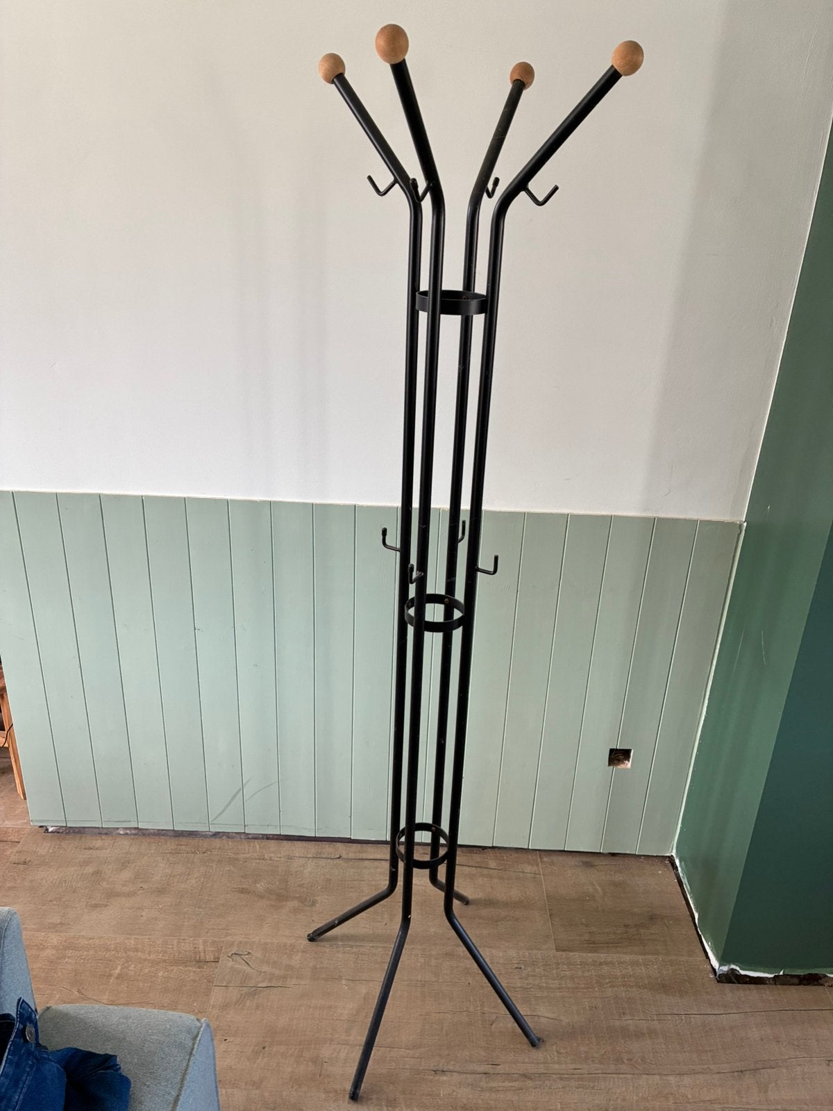 Zwart metalen kapstok, Huis en Inrichting, Woonaccessoires | Kapstokken, Ophalen, Gebruikt