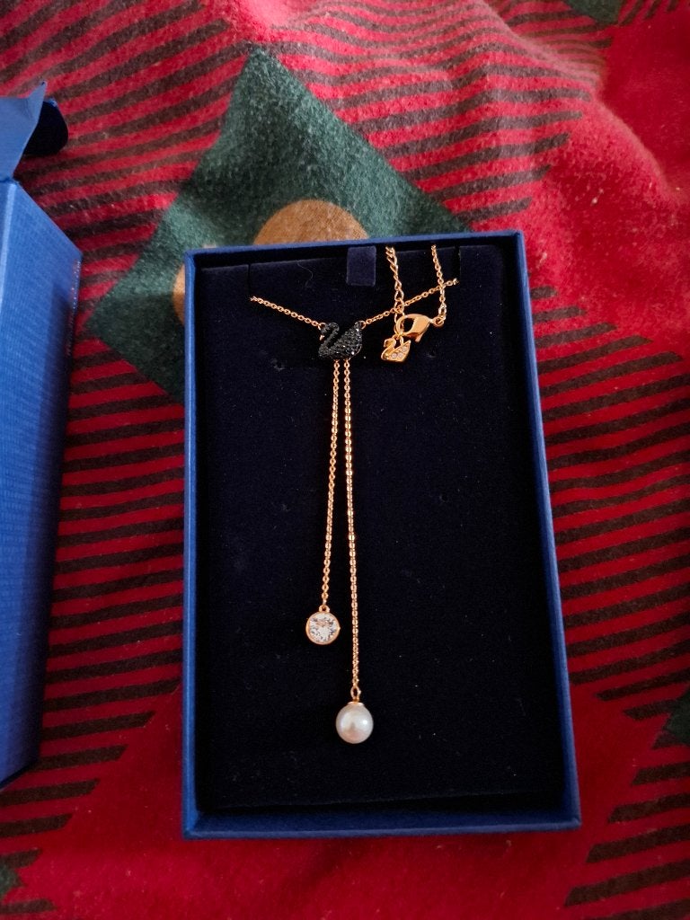 Swarovski ketting zwaan, Ophalen, Zo goed als nieuw, Goud, Verstelbaar
