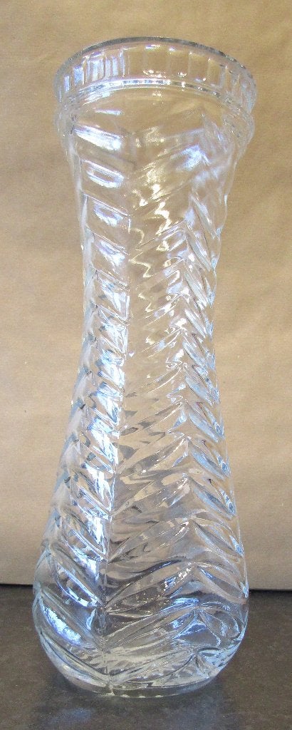 Vase en verre (C), 25 cm, Comme neuf, Verre, Convient pour fleurs séchées