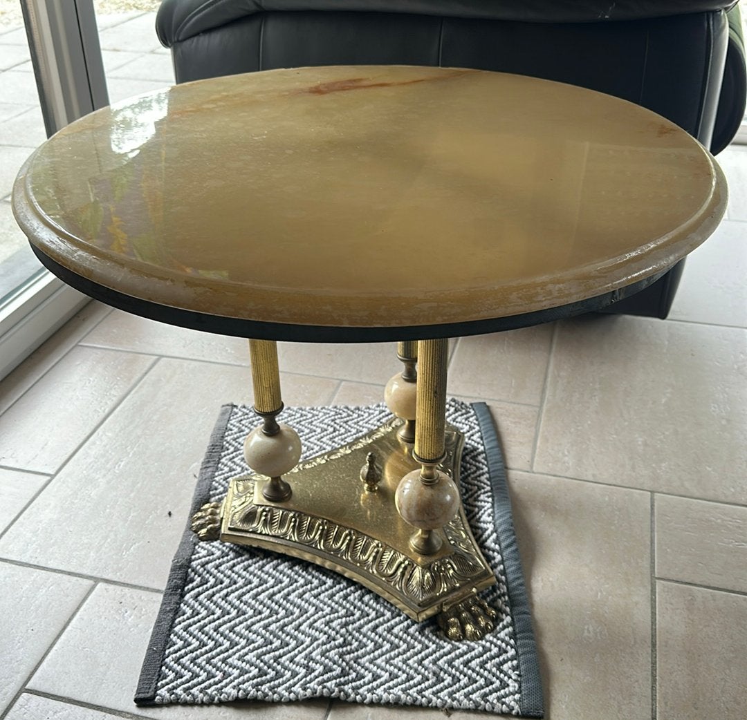 Bijzet tafeltje, Maison & Meubles, Tables | Tables de salon, Rond, Enlèvement, Utilisé, Autres matériaux