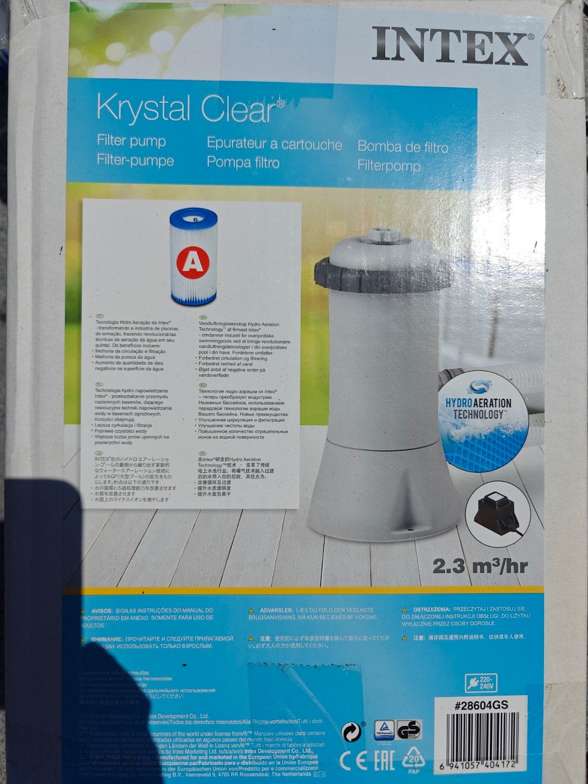Intex filterpomp incl 2 nieuwe filtercartridges, Ophalen, Afdekzeil