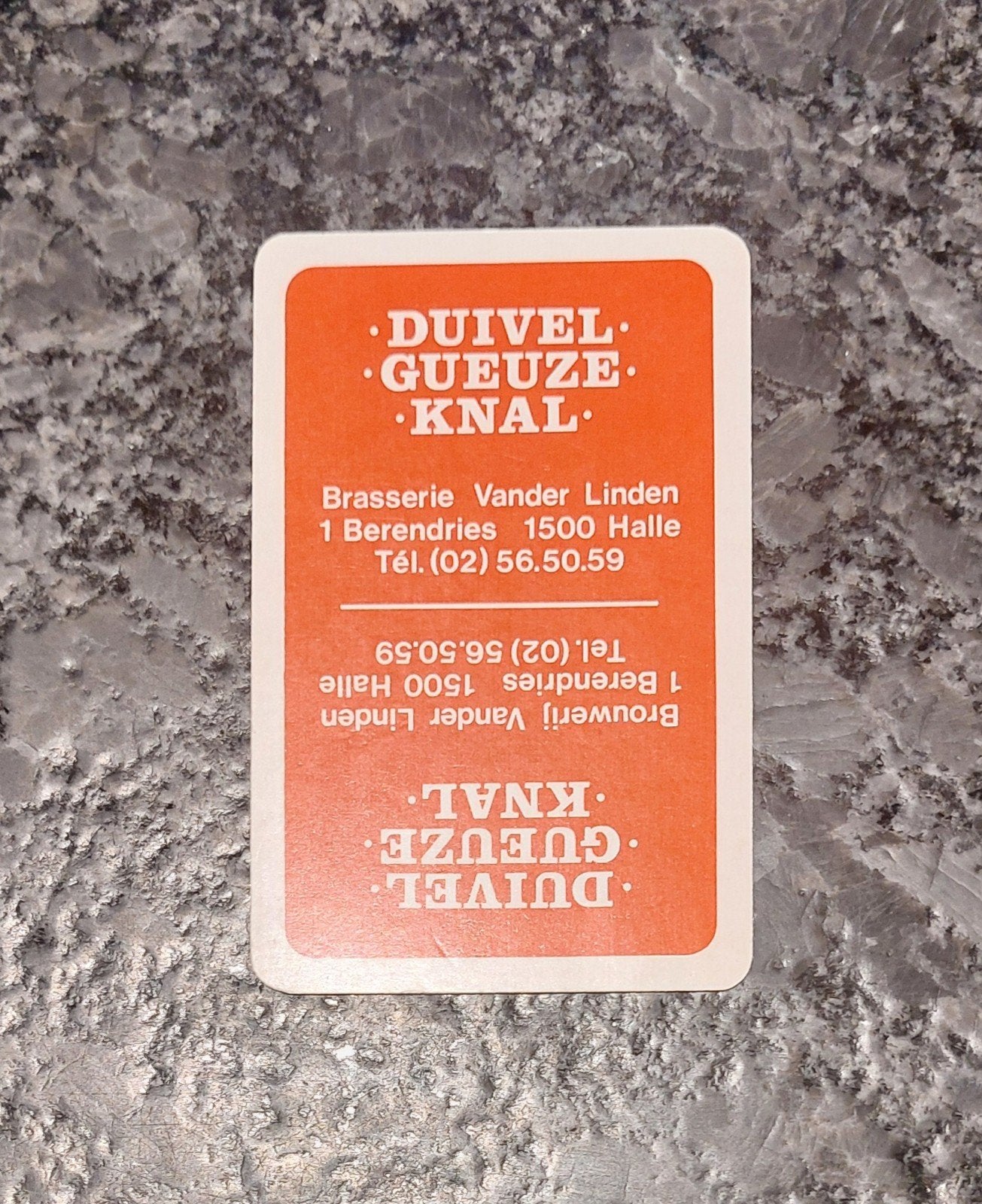 oude speelkaart brouwerij Vander Linden Halle, Verzamelen, Ophalen of Verzenden