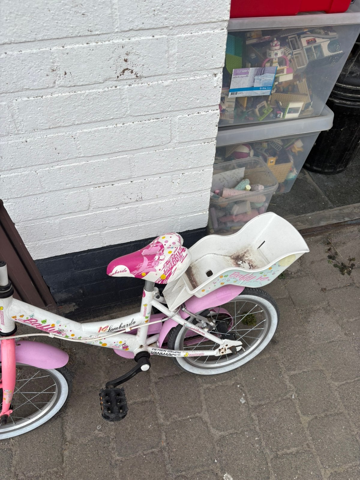 Kinderfiets lombardo 14, Ophalen, Gebruikt, 14 inch of minder, Handrem
