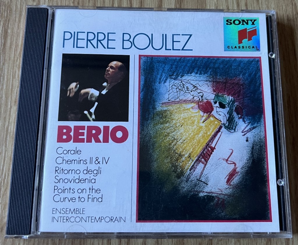 CD Berio: Corale - Chemins II & IV - Boulez, Ophalen of Verzenden, Zo goed als nieuw