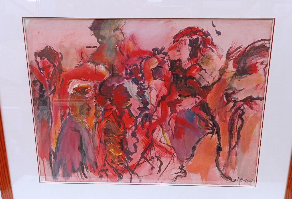 ROMAIN MALFLIET (1910-2006) grand tableau coloré, Enlèvement