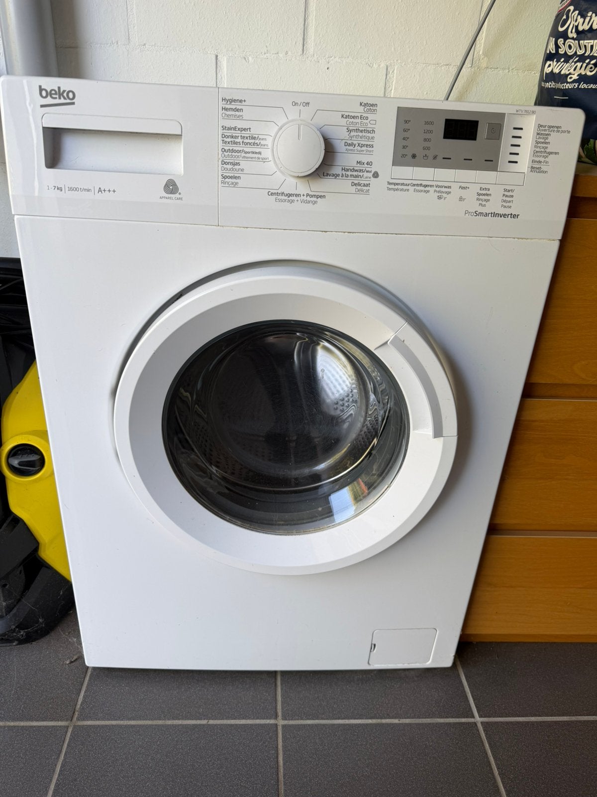 Wasmachine 7kg, Elektronische apparatuur, Wasmachines, Ophalen, 6 tot 8 kg, Gebruikt, Energieklasse A of zuiniger