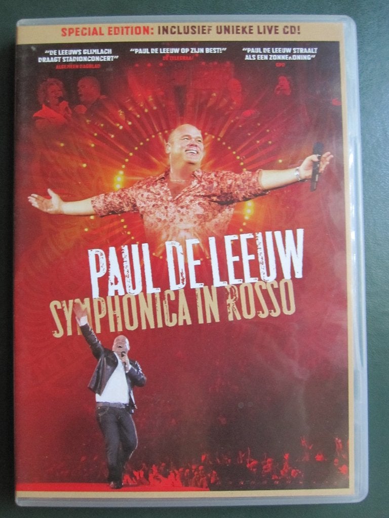 Paul de Leeuw - Symphonica in rosso (2 disc), Cd's en Dvd's, Dvd's | Muziek en Concerten, Zo goed als nieuw, Concert, Speciale editie