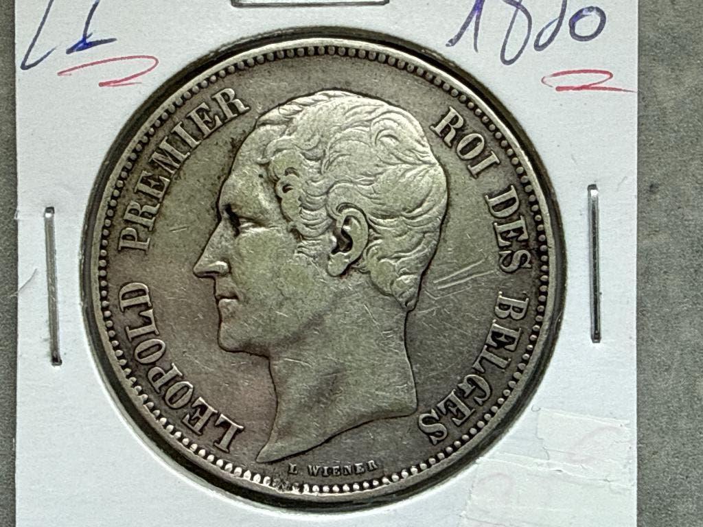 5 frank 1850 Leopold I, Verzenden, Zilver, Zilver