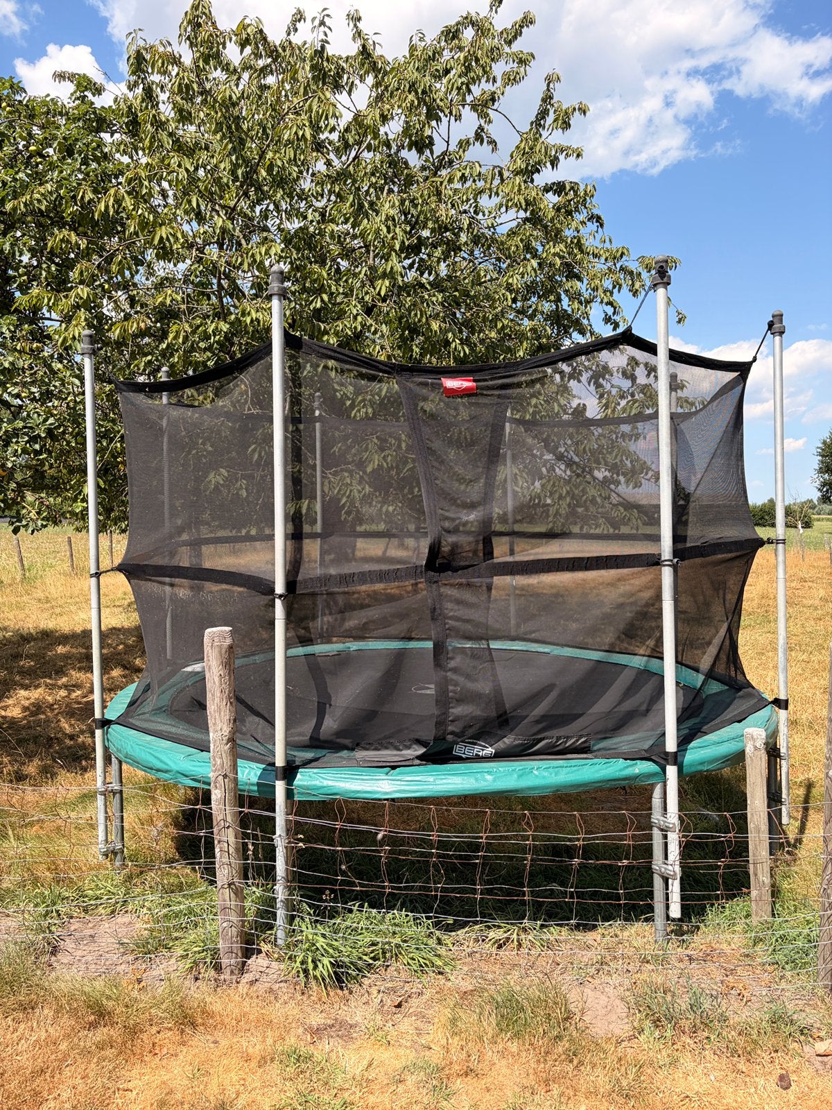 Berg Champion 330 trampoline met safety net comfort, Ophalen, Gebruikt