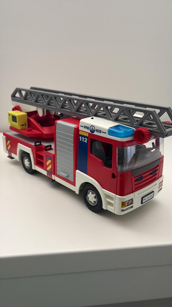 Playmobil brandweerwagen, Ophalen, Zo goed als nieuw, Complete set