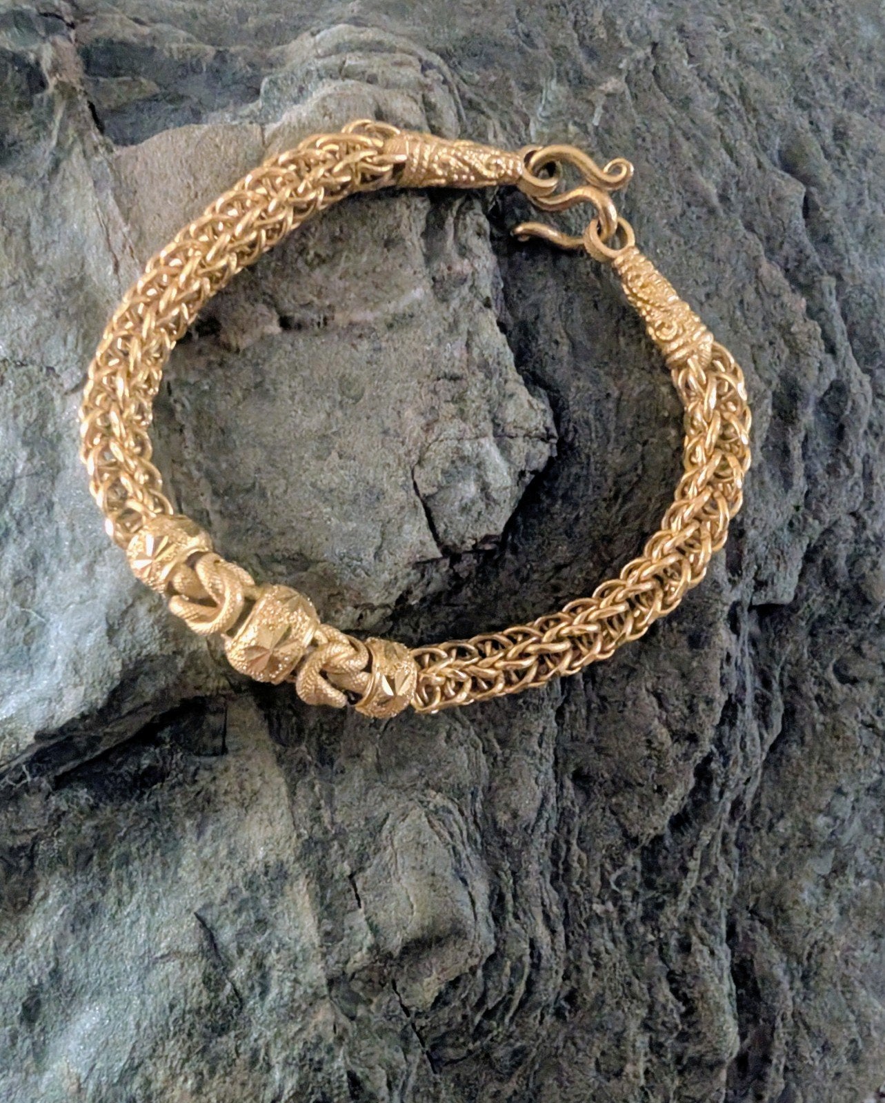 Gouden Armband 23K 96,5% puur goud. 15,21 gram, Antiek en Kunst, Antiek | Zilver en Goud, Ophalen, Goud