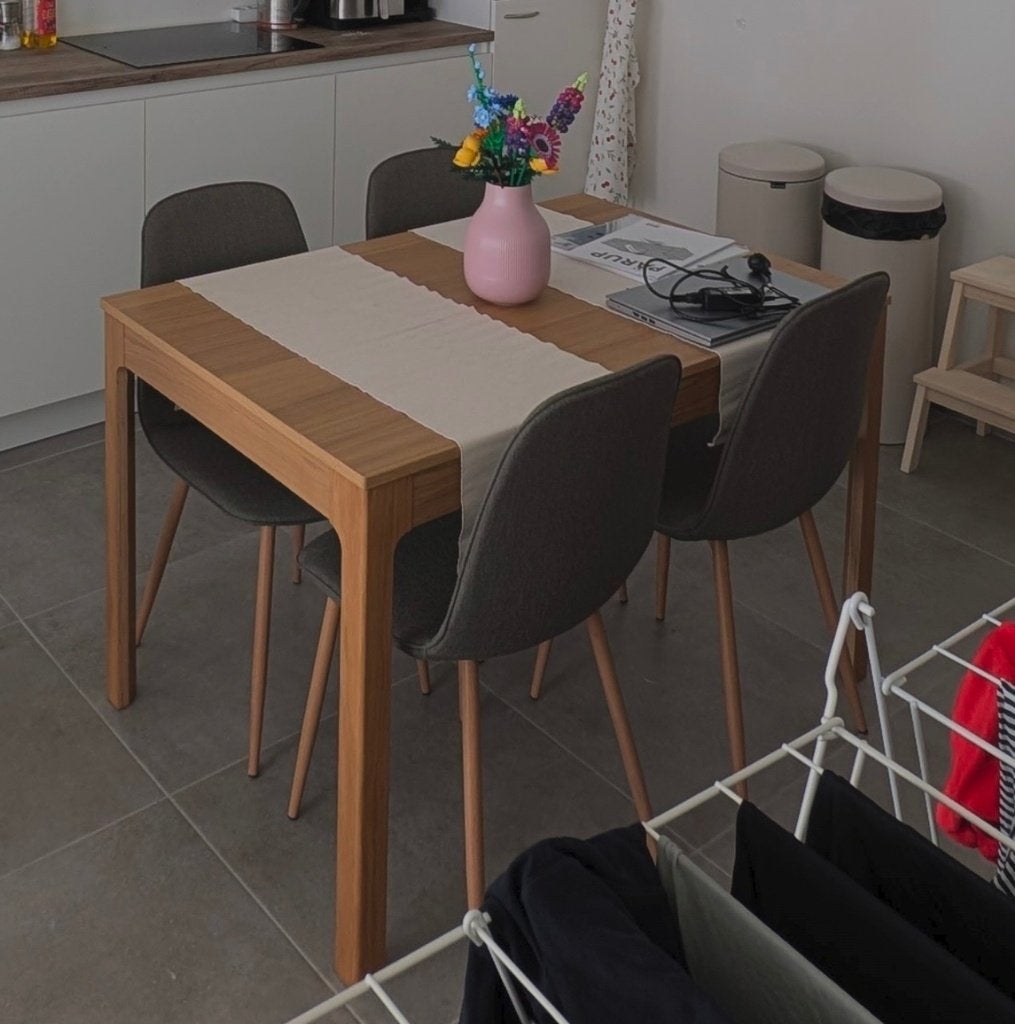 IKEA Eettafel Ekendalen, Ophalen, 100 tot 150 cm, Eikenhout, 50 tot 100 cm
