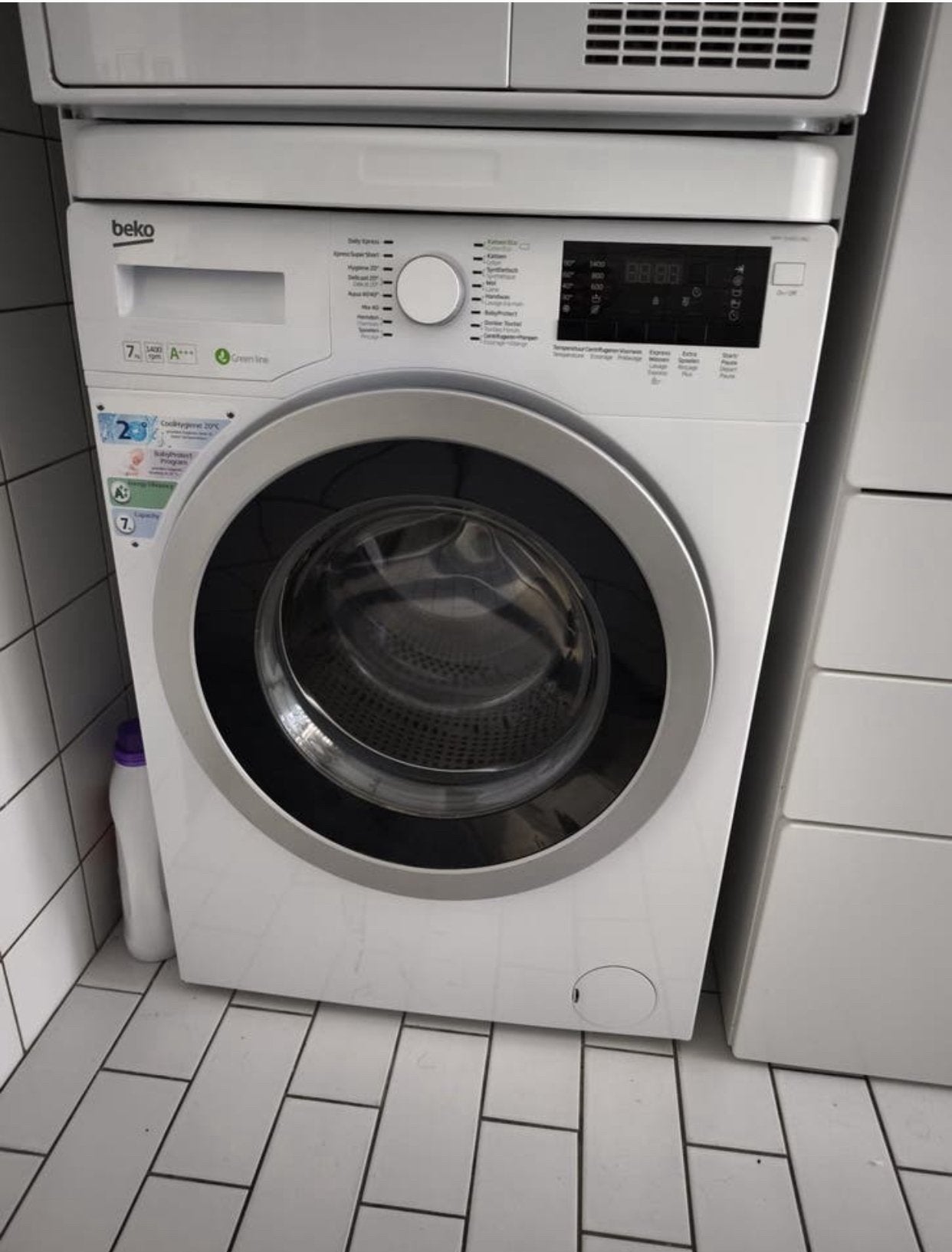 Beko wasmachine 7 kg A+++ – nette staat – €180, Elektronische apparatuur, Wasmachines, Ophalen, Gebruikt