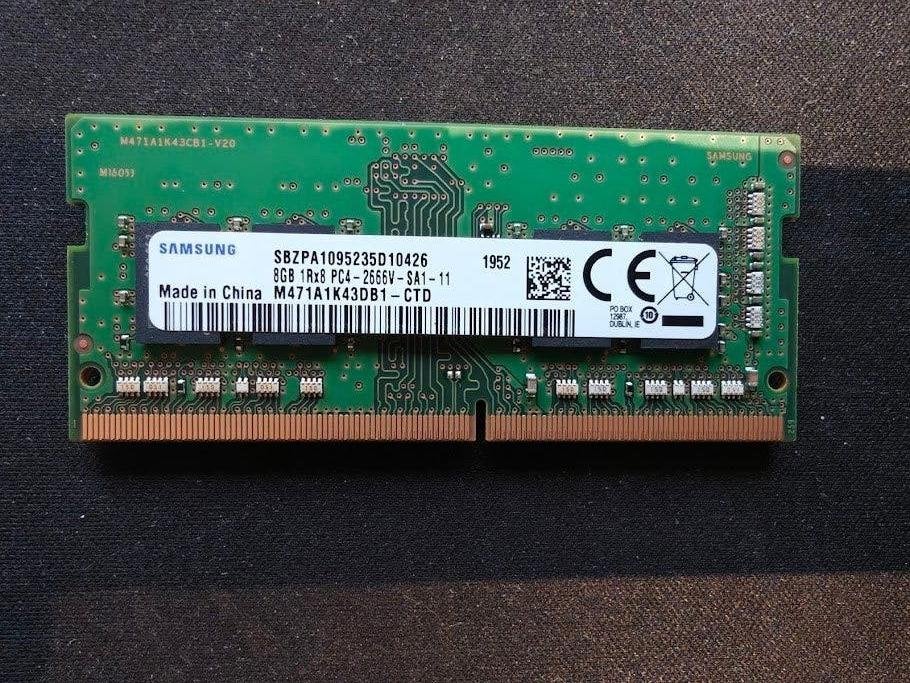 Samsung 8Go DDR4-2666 SO-DIMM RAM portable, Informatique & Logiciels, DDR4, 8 GB, Utilisé, Laptop