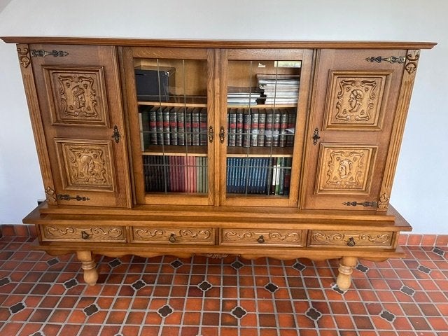 Eetkamer: 2 kasten en 6 stoelen, Huis en Inrichting, Ophalen, Gebruikt, Antiek, 4 tot 6 stoelen