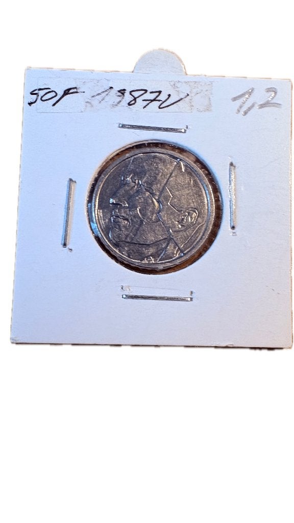 BAUDOUIN I : 50 FRANCS 1987V (2), Enlèvement ou Envoi