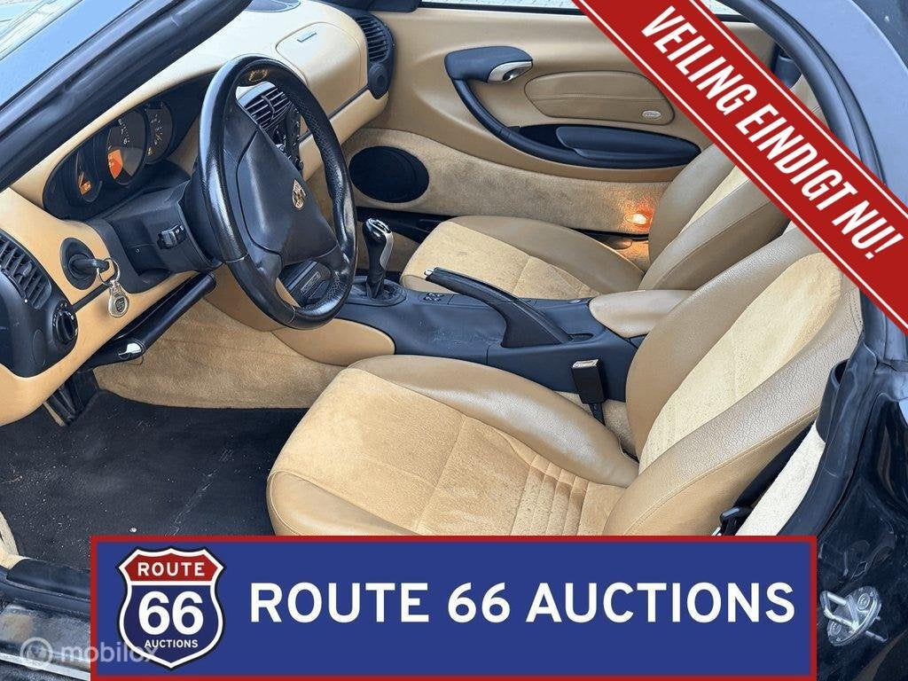 Porsche Boxster | 2002 | Route 66 Auctions, Auto's, Gebruikt, Zwart, Bedrijf, Handgeschakeld