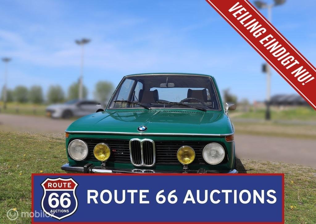 BMW 1802 Touring | 1973 | Route 66 Auctions, Auto's, Oldtimers, Zwart, Bedrijf, Handgeschakeld, Overige carrosserie