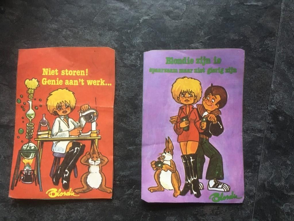 2 vintage stickers Blondie, Ophalen of Verzenden