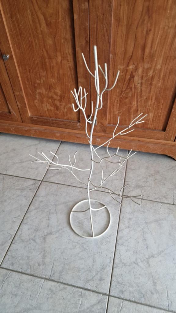 Decoratie witte metalen boom, Ophalen of Verzenden