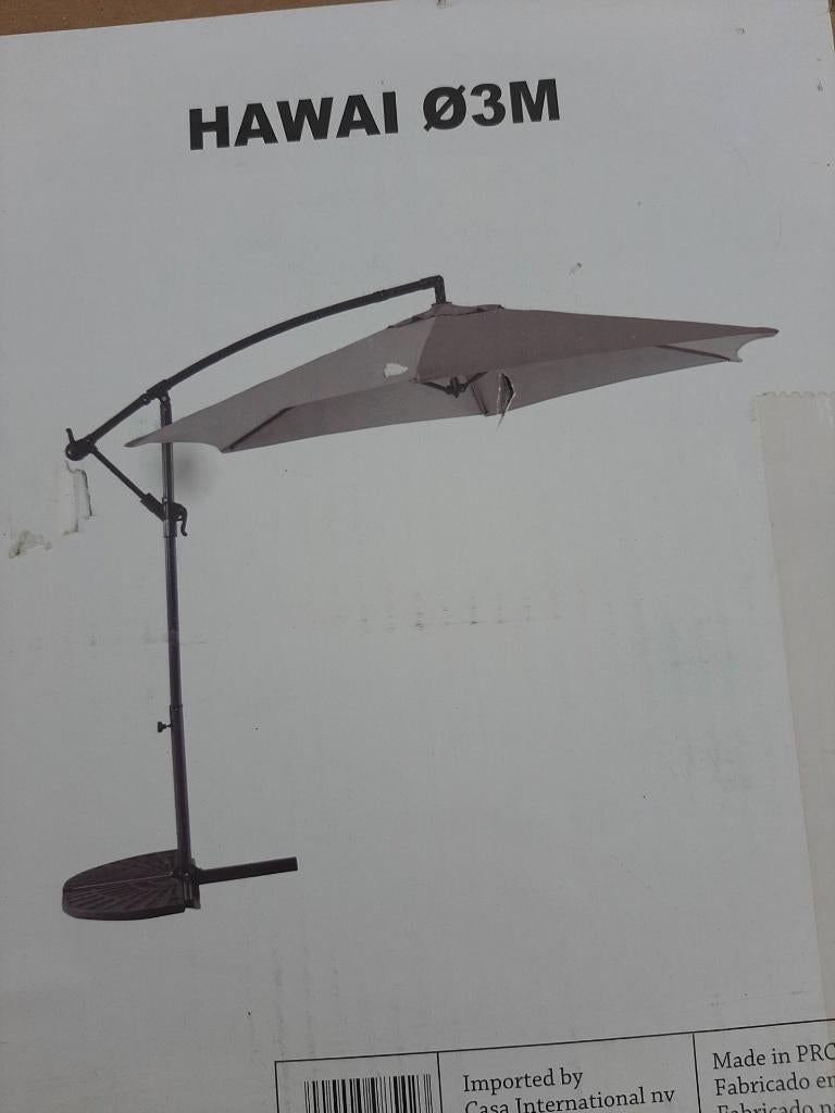 Parasol déporté, Neuf, 3 à 4 mètres, Enlèvement, Parasol sur pied