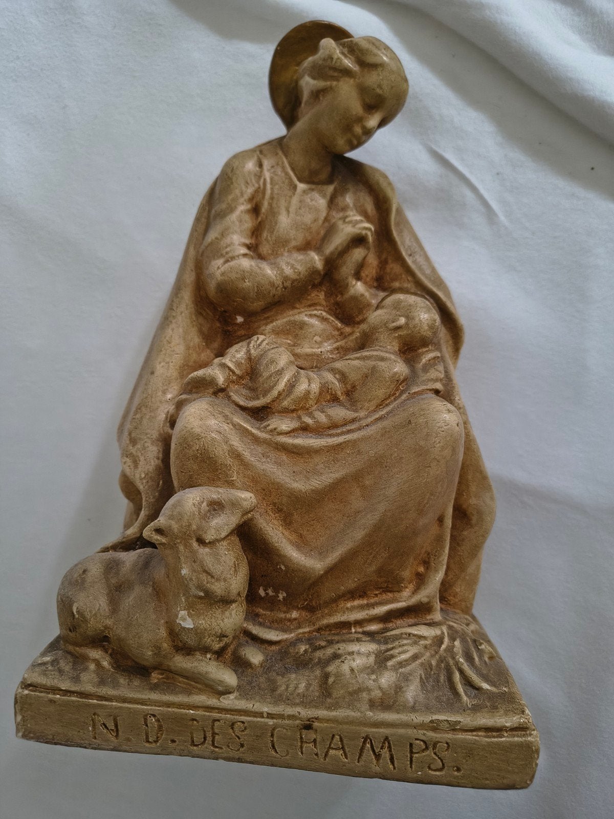 Religieus beeld Notre Dame de Champs 31 CM hoog, Ophalen