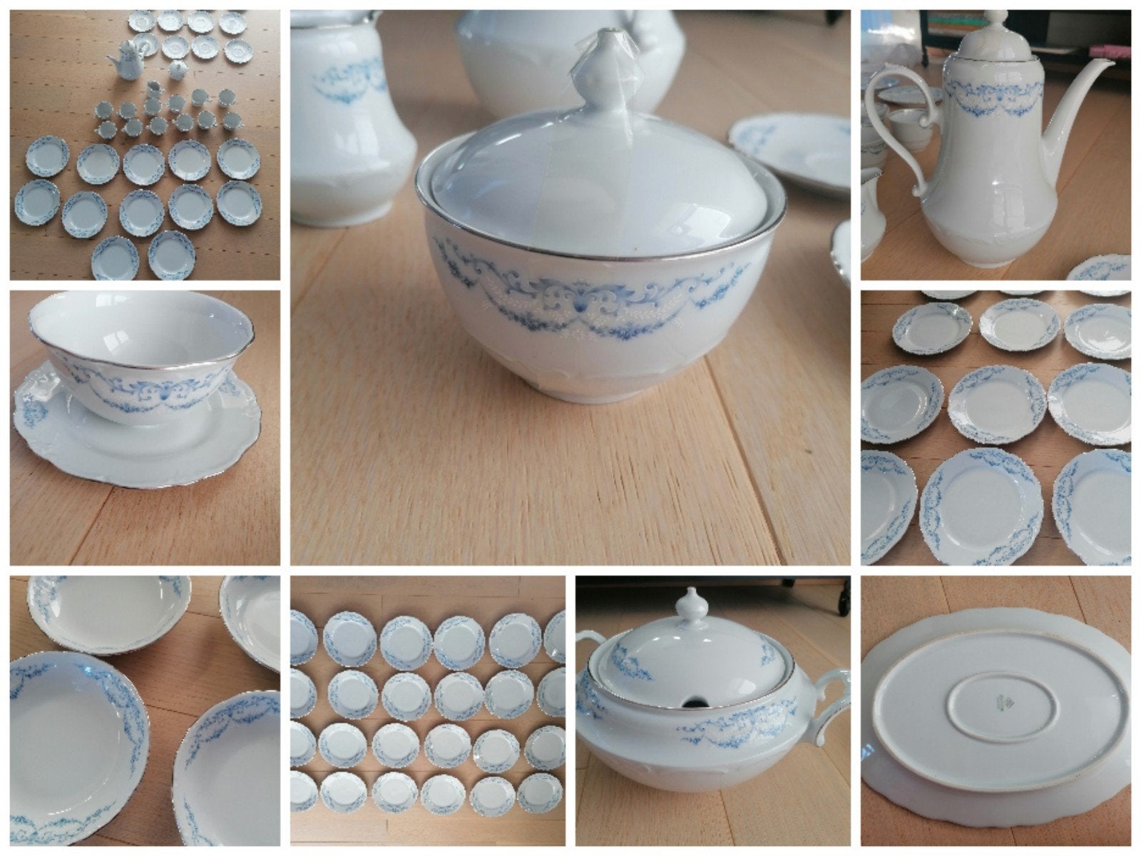 Bavaria Schirnding service - blauw/goud - zeer compleet -, Antiek en Kunst, Antiek | Servies compleet, Ophalen