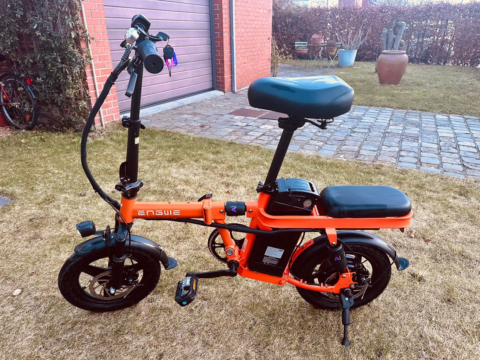 Nieuwe compact opvouwbaar elektrische fiets Engwe T14 Orange, Versnellingen, Nieuw, Totaal opvouwbaar, Schijfrem