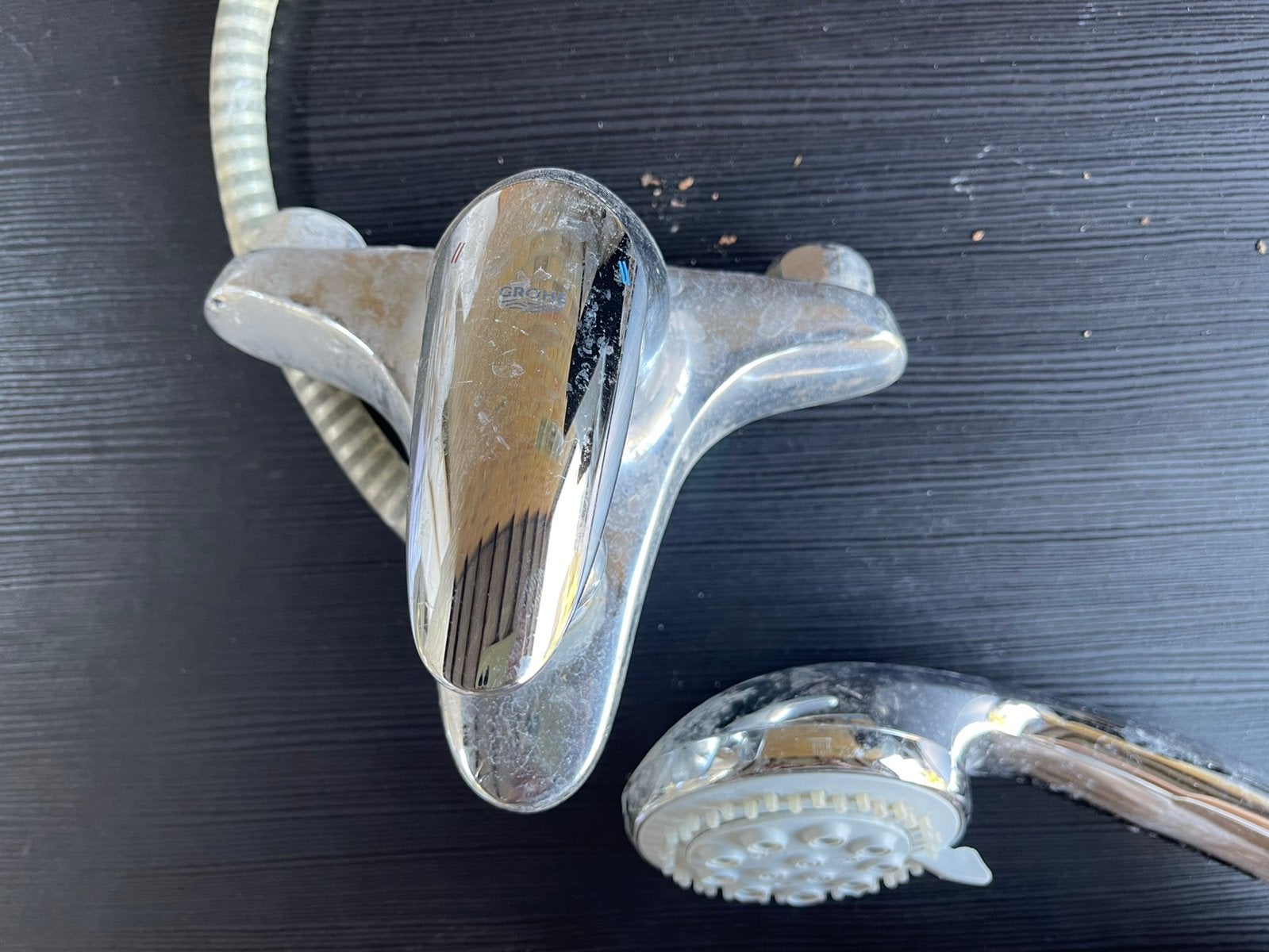 Grohe douchekraan met handdouche en glijstang, Ophalen, Zo goed als nieuw