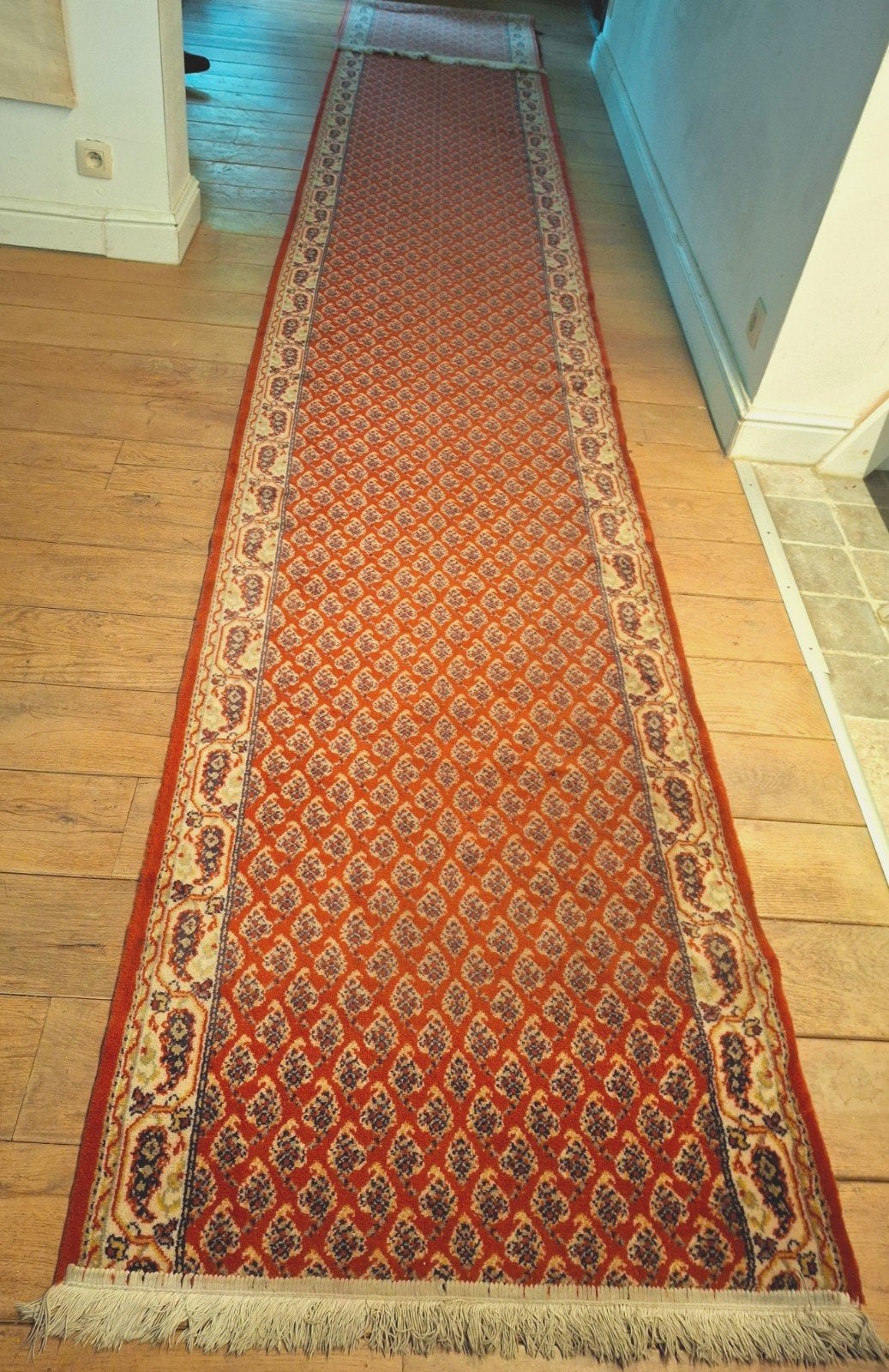 Sarough Mir loper  5.80x0,80m !! 100% handgeknoopt Perzisch, Envoi