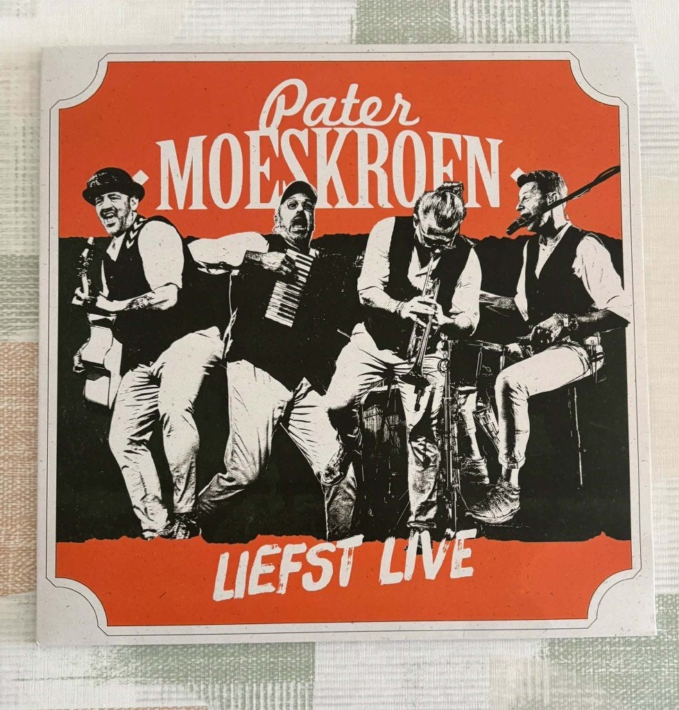 Pater Moeskroen - Liefst Live  (Oranje Vinyl) (LP), LP, Folk, Overige formaten, Ophalen of Verzenden
